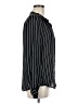 L'Agence 100% Silk Stripes Black Long Sleeve Silk Top Size Med (2) - photo 4