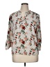 Cure 100% Polyester Floral White 3/4 Sleeve Blouse Size XL - photo 1