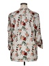 Cure 100% Polyester Floral White 3/4 Sleeve Blouse Size XL - photo 2