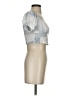 Hollister Silver Short Sleeve Top Size S - photo 4