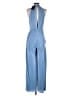 Fate 100% Polyester Solid Blue Jumpsuit Size M - photo 2
