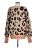 GB 100% Acrylic Animal Print Tan Pullover Sweater Size L - photo 2