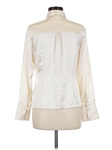 Caslon Long Sleeve Silk Top (view 2)