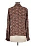 J.Jill Floral Brown Long Sleeve Blouse Size M - photo 2