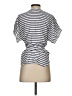 Express Outlet Stripes Blue Short Sleeve Blouse Size XS - photo 2