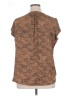 Liz Claiborne Animal Print Brown Short Sleeve Blouse Size XL - photo 2