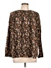 J.Jill 100% Viscose Brown Long Sleeve Blouse Size L - photo 1