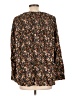 J.Jill 100% Viscose Brown Long Sleeve Blouse Size L - photo 2