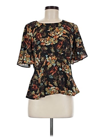 Hem & Thread Short Sleeve Blouse (view 1)