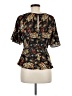 Hem & Thread 100% Polyester Black Short Sleeve Blouse Size M - photo 2