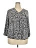 Vince Camuto Animal Print Silver 3/4 Sleeve Blouse Size 2X - photo 1