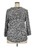 Vince Camuto Animal Print Silver 3/4 Sleeve Blouse Size 2X - photo 2