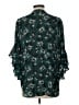 Vince Camuto 100% Polyester Floral Teal 3/4 Sleeve Blouse Size L - photo 2