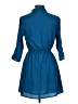 Bebop Solid Blue Casual Dress Size L - photo 2