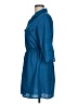 Bebop Solid Blue Casual Dress Size L - photo 5