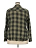 Torrid 100% Cotton Plaid Green Long Sleeve Button-Down Shirt Size 2X Plus (2) - photo 2