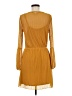 Leith Solid Yellow Casual Dress Size M - photo 2