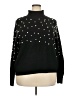 ELOQUII Elements Polka Dots Black Turtleneck Sweater Size 18 - photo 1