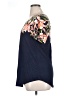 JM Collection Blue Short Sleeve Blouse Size XL - photo 5