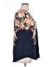 JM Collection Blue Short Sleeve Blouse Size XL - photo 4
