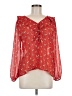 Ann Taylor LOFT Outlet 100% Polyester Red Long Sleeve Blouse Size M - photo 1