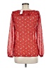 Ann Taylor LOFT Outlet 100% Polyester Red Long Sleeve Blouse Size M - photo 2
