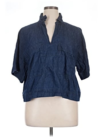 Ann Taylor LOFT 3/4 Sleeve Button-Down Shirt (view 1)
