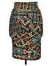 Lularoe Print Multi Color Teal Casual Skirt Size L - photo 1
