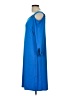 JM Collection Solid Blue Casual Dress Size L - photo 5