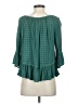 Democracy 100% Rayon Green 3/4 Sleeve Blouse Size S - photo 2