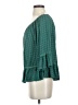 Democracy 100% Rayon Green 3/4 Sleeve Blouse Size S - photo 5