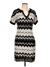 Jonathan Martin Chevron-herringbone Gray Casual Dress Size 12 - photo 1