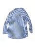 Weatherproof Checkered-gingham Blue Long Sleeve Button-Down Shirt Size 8 - photo 2