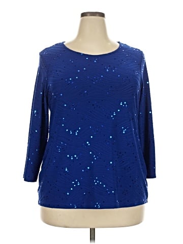 JM Collection 3/4 Sleeve Top (view 1)