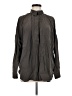Vince. 100% Silk Gray Long Sleeve Silk Top Size M - photo 1