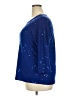 JM Collection Stars Blue 3/4 Sleeve Top Size 2X - photo 5