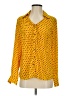 Jaclyn Smith 100% Polyester Polka Dots Yellow Long Sleeve Blouse Size S - photo 1