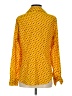 Jaclyn Smith 100% Polyester Polka Dots Yellow Long Sleeve Blouse Size S - photo 2