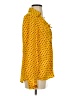 Jaclyn Smith 100% Polyester Polka Dots Yellow Long Sleeve Blouse Size S - photo 4