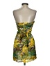 Twenty One 100% Polyester Tropical Yellow Cocktail Dress Size S - photo 2