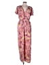 B.O.G Collective 100% Polyester Paisley Pink Jumpsuit Size XL - photo 1