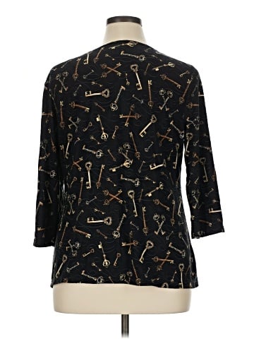 JM Collection 3/4 Sleeve Top (view 2)