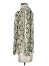J.Crew 100% Polyester Animal Print Silver Long Sleeve Blouse Size 2 - photo 5
