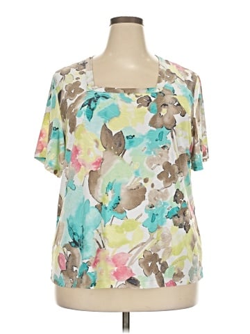JM Collection Short Sleeve Blouse (view 1)
