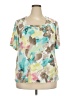JM Collection Green Short Sleeve Blouse Size 2X - photo 1