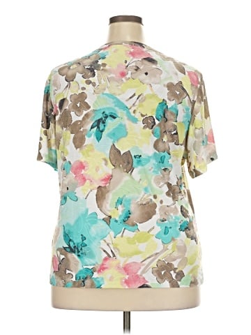 JM Collection Short Sleeve Blouse (view 2)