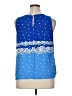 Ann Taylor LOFT Blue Sleeveless Blouse Size XL - photo 2