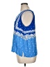 Ann Taylor LOFT Blue Sleeveless Blouse Size XL - photo 5