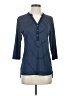 CHARLES RIVER APPAREL 100% Polyester Blue Long Sleeve Henley Size S - photo 1