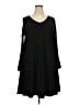 Nina Leonard Solid Black Casual Dress Size 2X - photo 1